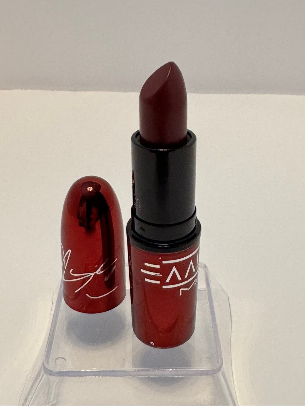 MAC Aaliyah More Than a Woman Amplified Lipstick Burgundy Case New